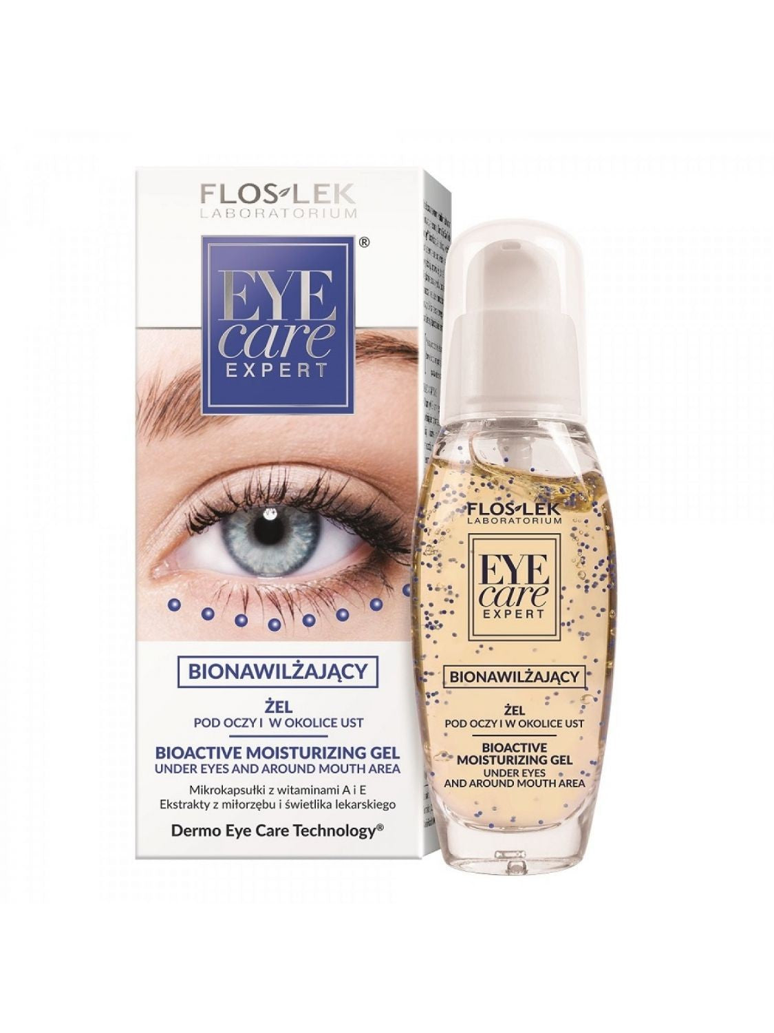 Floslek Eye Care Biomoisturizing Gel with Microcapsules Smoothing Wrinkles | Vaistine1.lt | WestPharmacy.eu