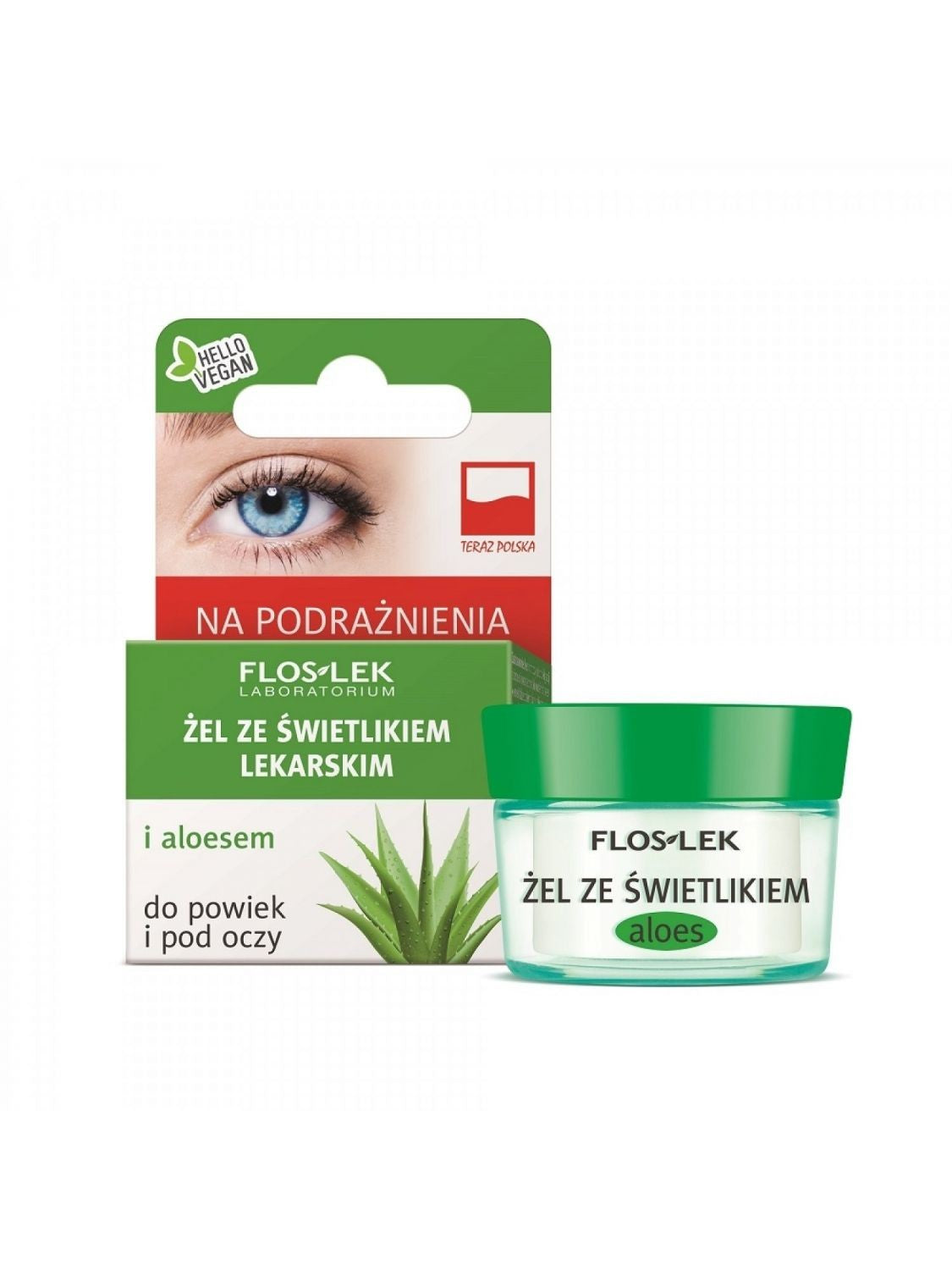 Floslek Eye Care Gel with Eyebright and Aloe for Eyelids jar | Vaistine1.lt | WestPharmacy.eu