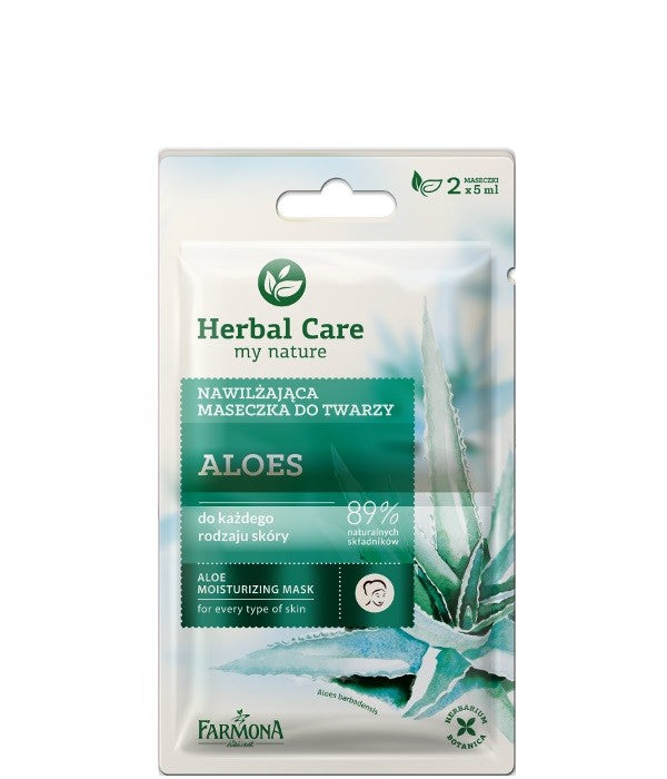 Farmona Herbal Care Moisturizing mask Aloe - sachet 5ml x 2 | Vaistine1.lt | WestPharmacy.eu