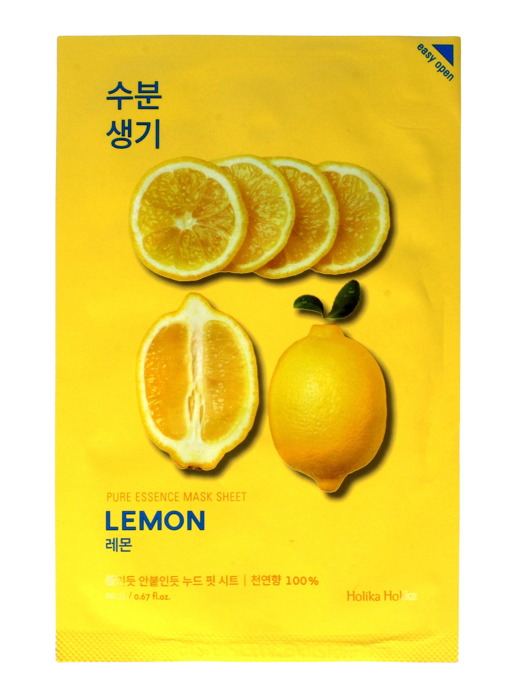 Holika Holika Pure Essence Mask Sheet-Lemon 1 pc | Vaistine1.lt | WestPharmacy.eu