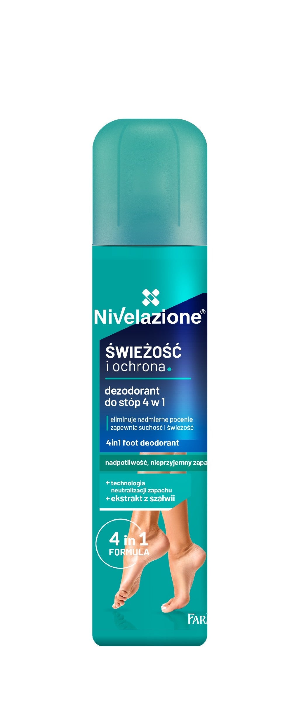 Farmona Nivelazione Feet Foot deodorant 4in1 "Freshness and Protection" 180ml | Vaistine1.lt | WestPharmacy.eu