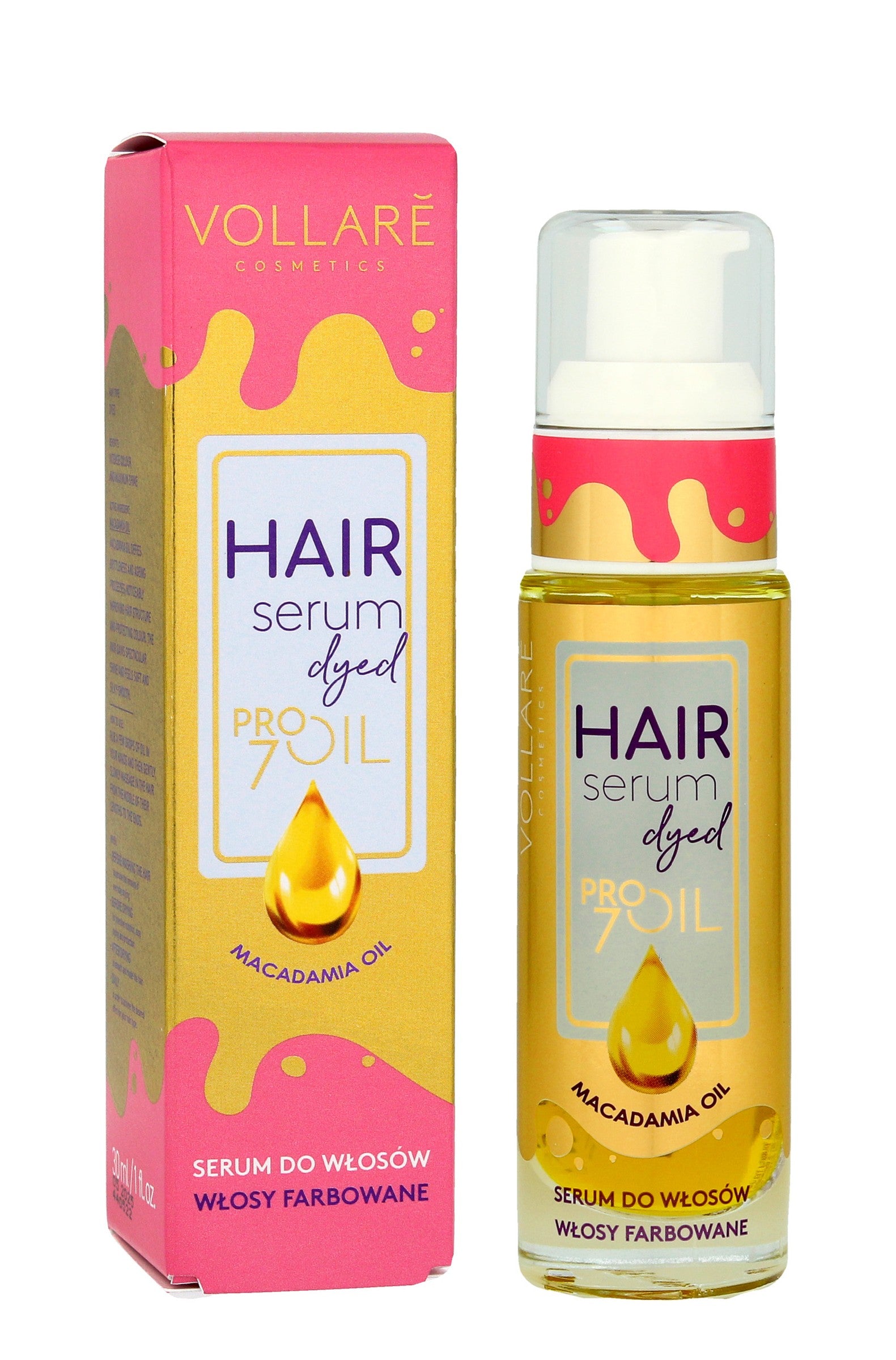 Vollare Pro Oils Color & Shine Serum for colored hair Macadamia Oil 30ml | Vaistine1.lt | WestPharmacy.eu