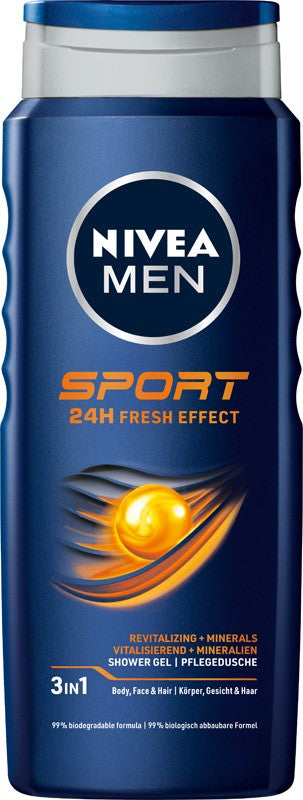 Nivea Men Shower Gel Sport 24H Fresh Effect 500ml | Vaistine1.lt | WestPharmacy.eu