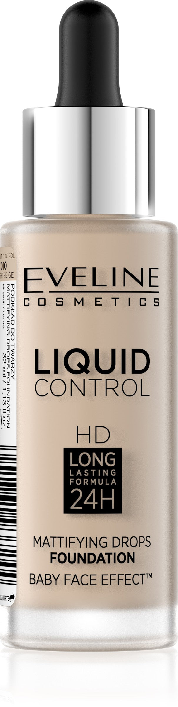 Eveline Liquid Control HD Foundation with dropper no. 010 Light Beige 32ml | Vaistine1.lt | WestPharmacy.eu