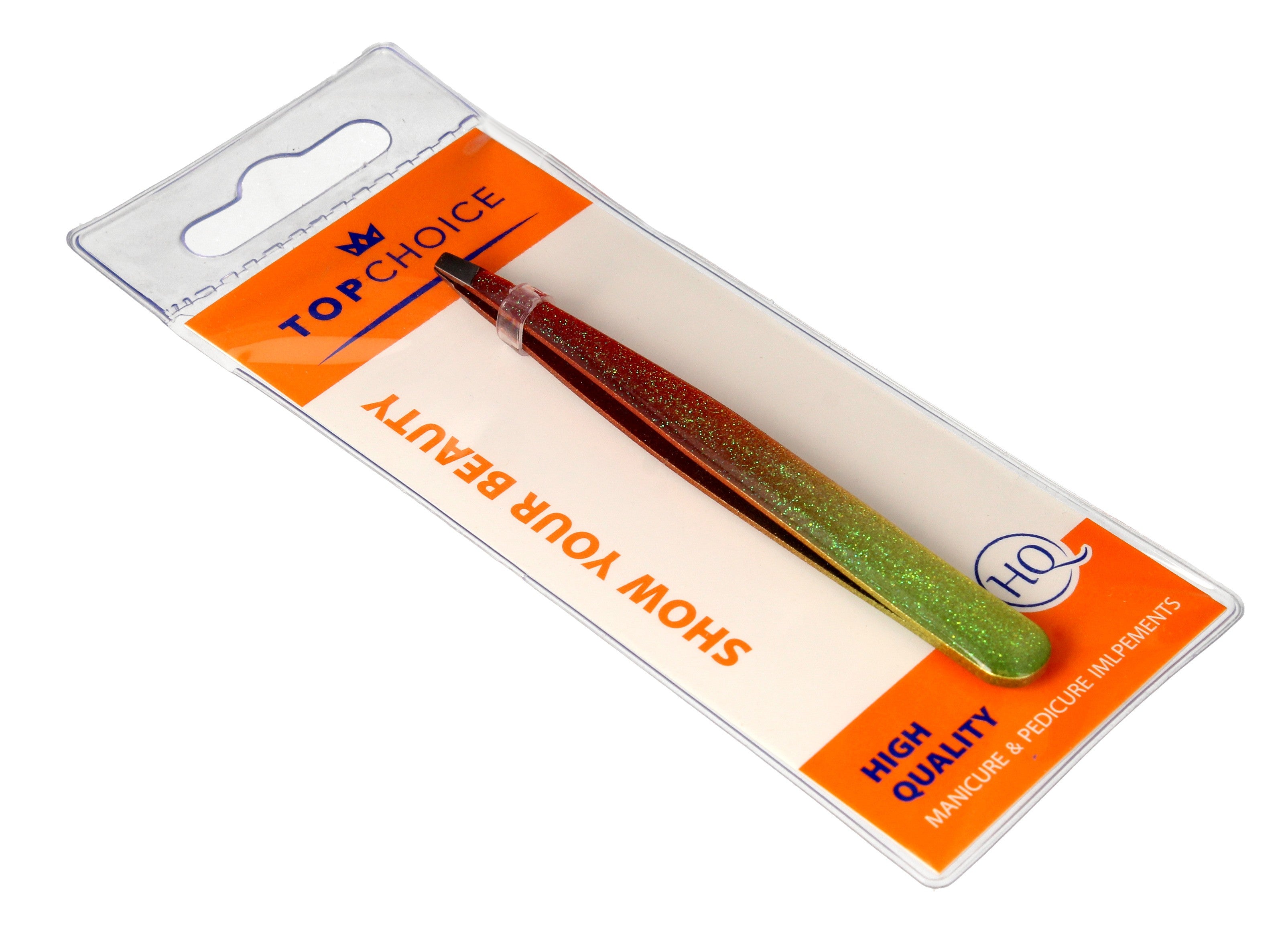 Top Choice Diagonal tweezers "Epoxy Glitter" (75995) 1 pc | Vaistine1.lt | WestPharmacy.eu