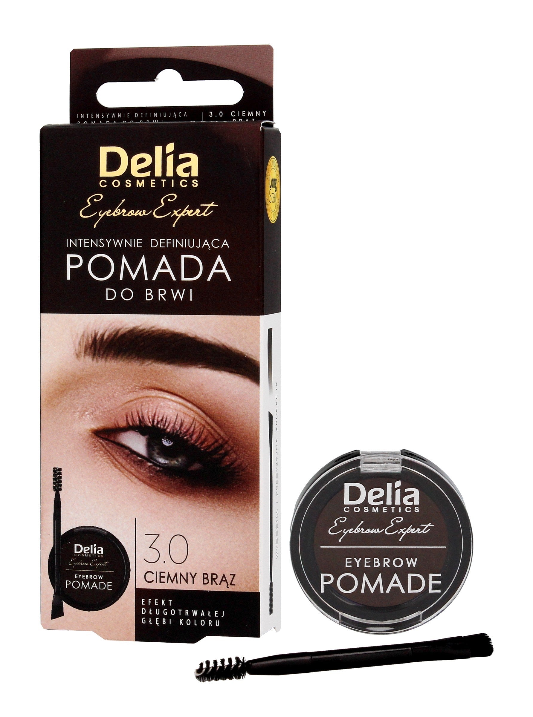 Delia Cosmetics Eyebrow Expert Brow Pomade Dark Brown 1pc | Vaistine1.lt | WestPharmacy.eu