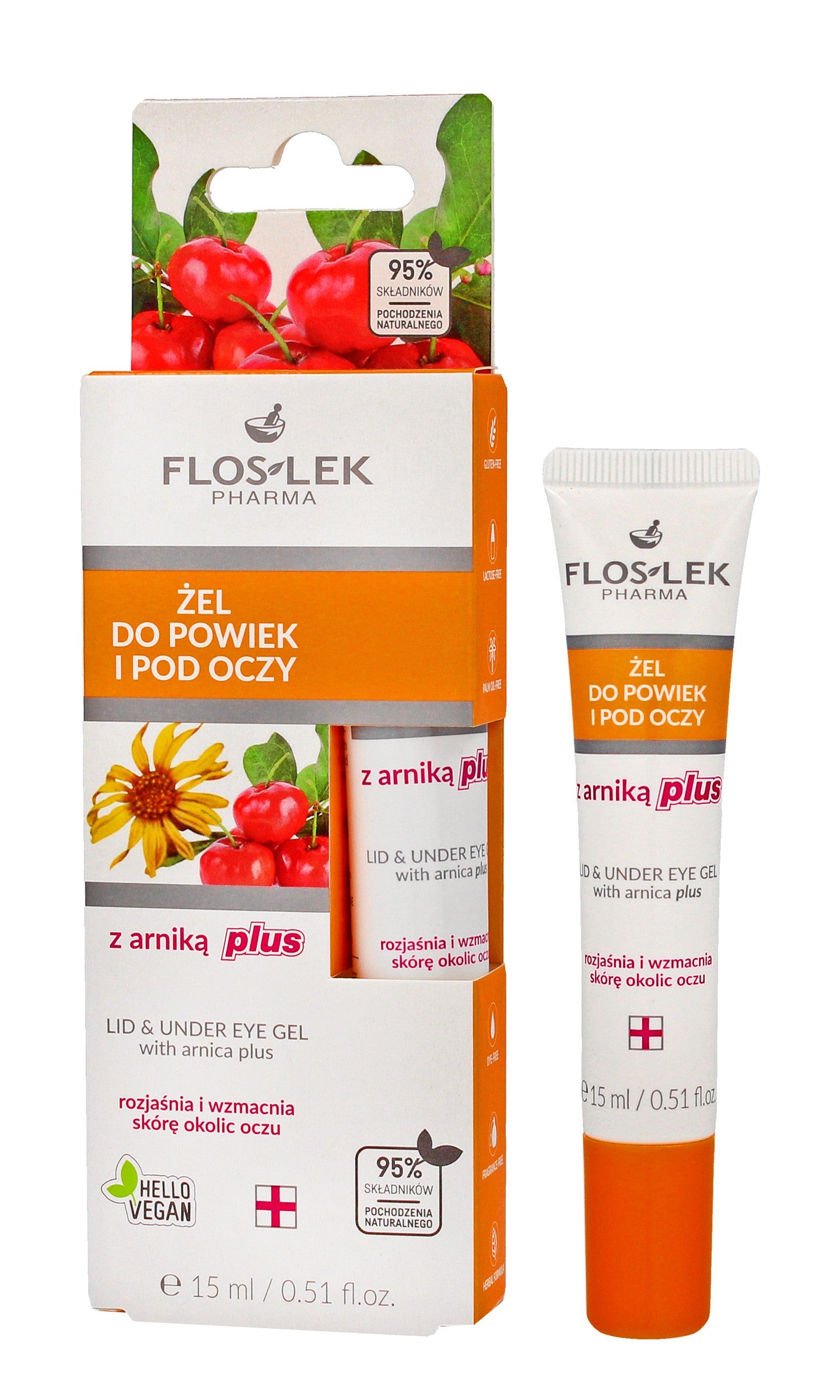Floslek Pharma Arnica Plus Gel for Eyelids and Under Eyes 15ml | Vaistine1.lt | WestPharmacy.eu