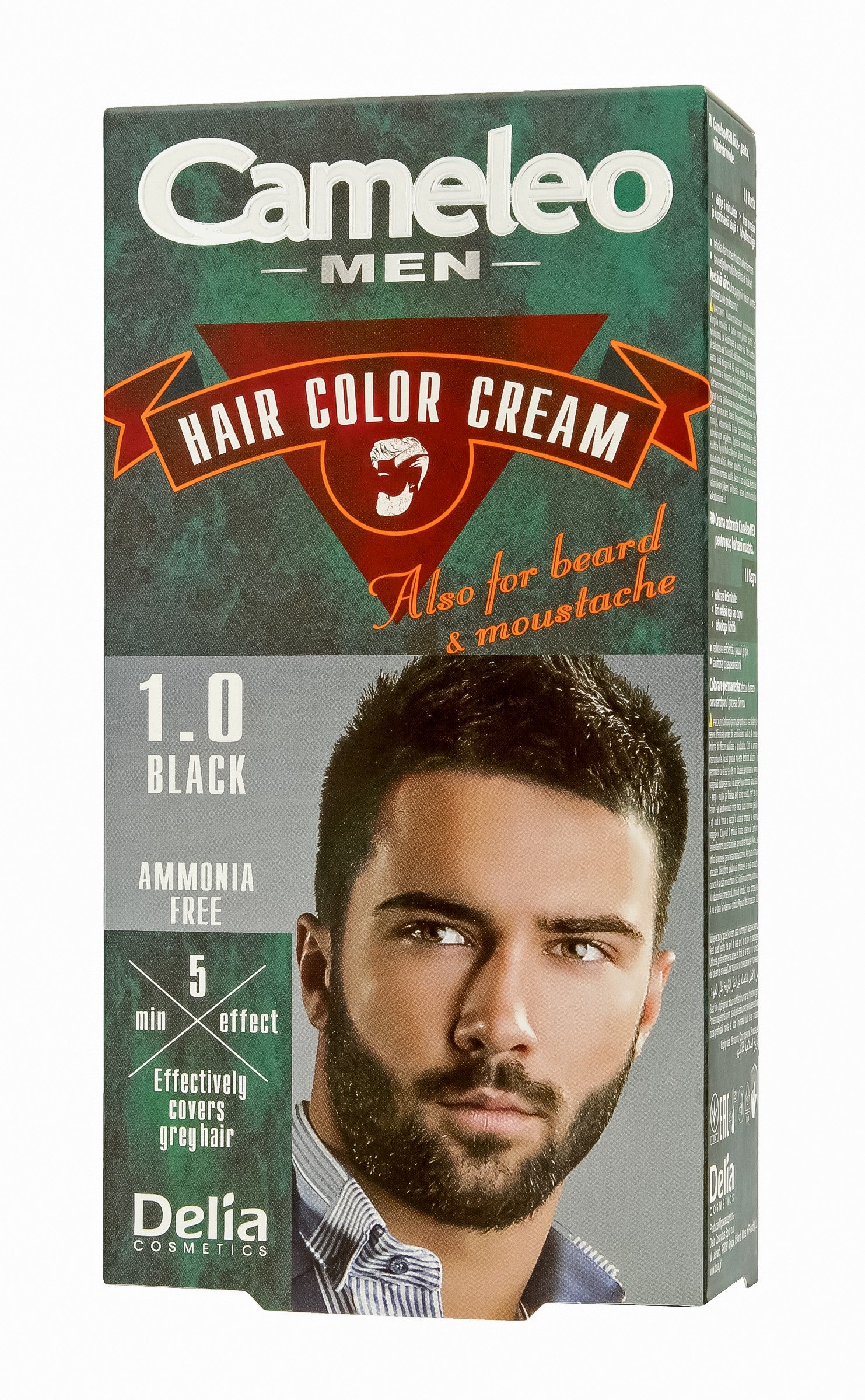Delia Cosmetics Cameleo Men Coloring Cream for Hair, Beard and Moustache No. 1.0 Black 1pc. | Vaistine1.lt | WestPharmacy.eu