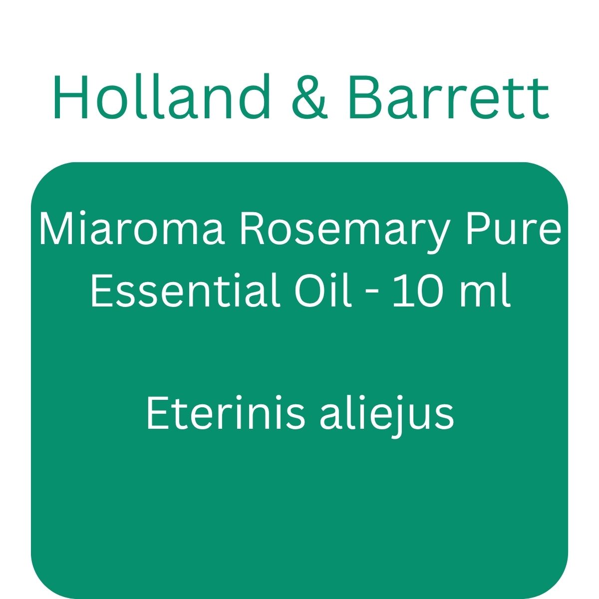 Miaroma Rosemary Pure Essential Oil - 10 ml. - Holland & Barrett
