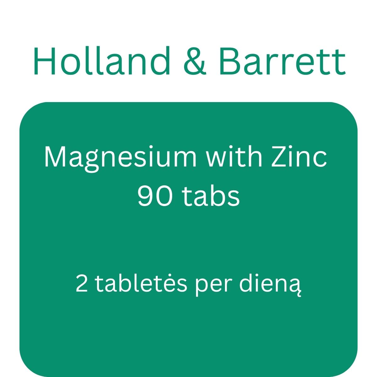 Magnesium with Zinc - 90 tabs - Holland & Barrett