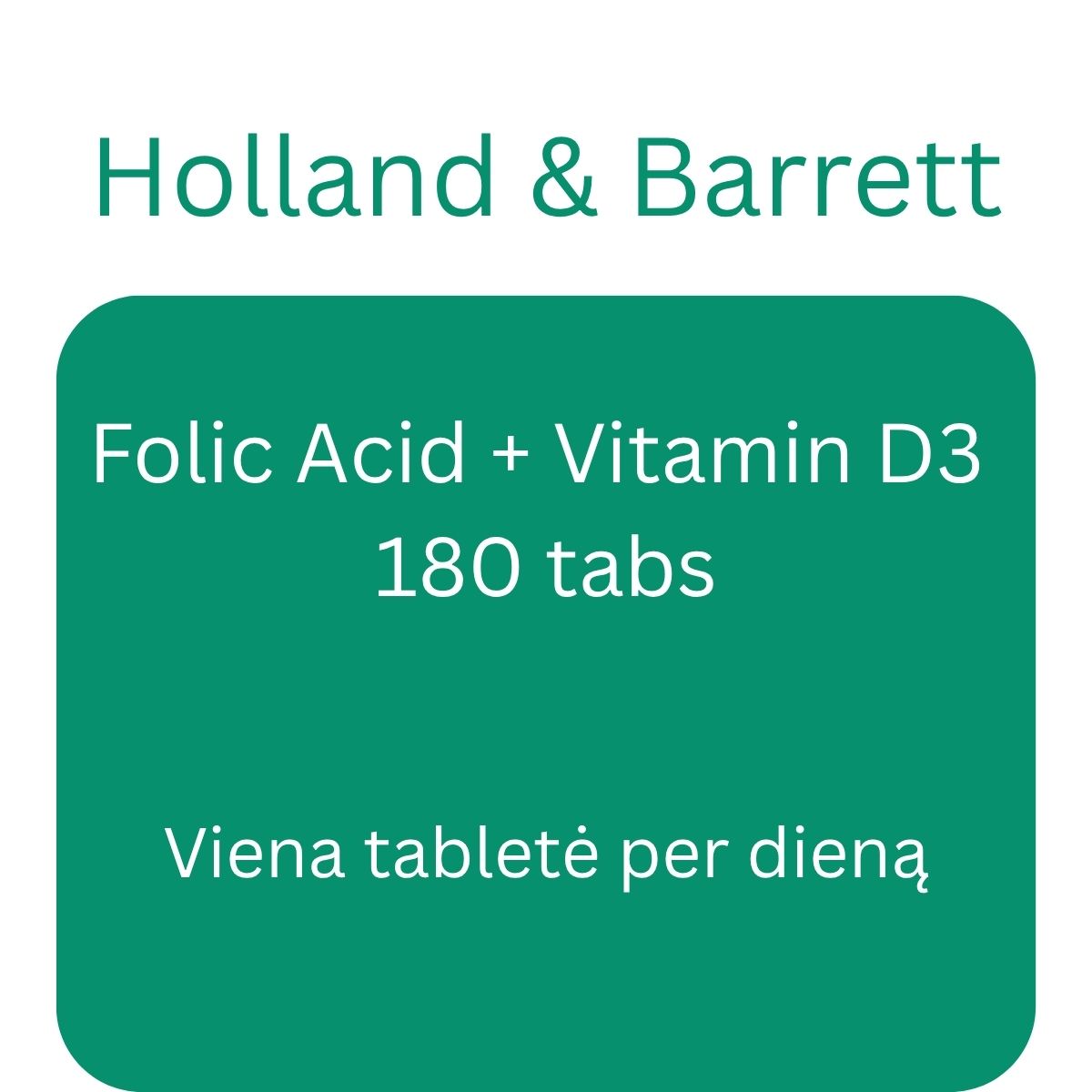 Folic Acid + Vitamin D3 - Holland & Barrett