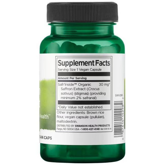 Saffron Extract - Šafrano ekstraktas - 30 mg - N60 - Swanson