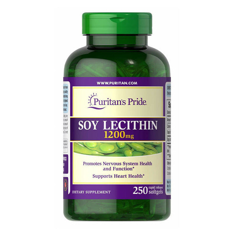 Soy Lecithin, 1200mg - 250 softgels - Puritan's Pride - Vaistine1.lt - WestPharmacy.eu