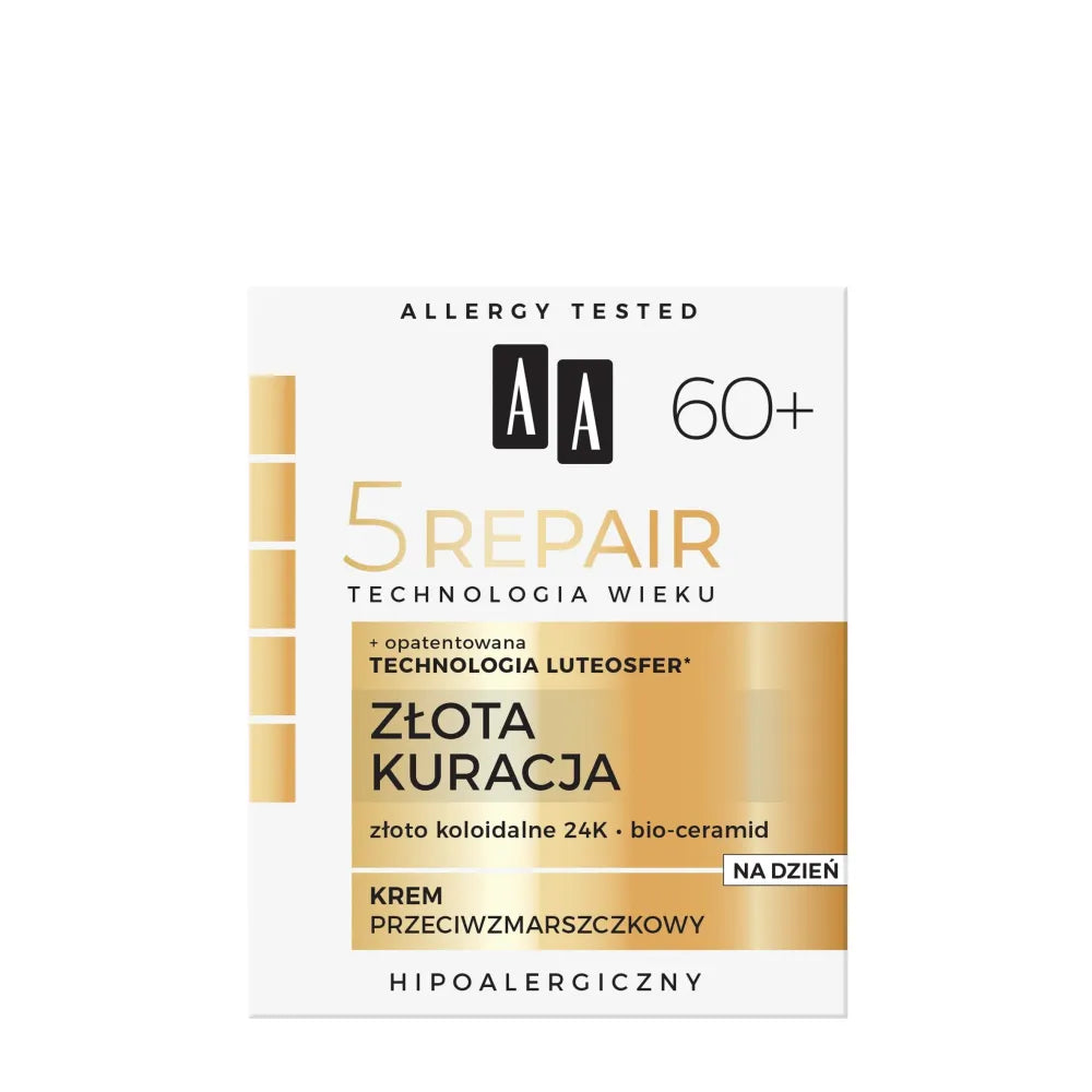 AA Amžius Technologija 5Repair 60+ Auksinis Gydymas nuo raukšlių - Dienos Kremas 50ml - Kosmetika