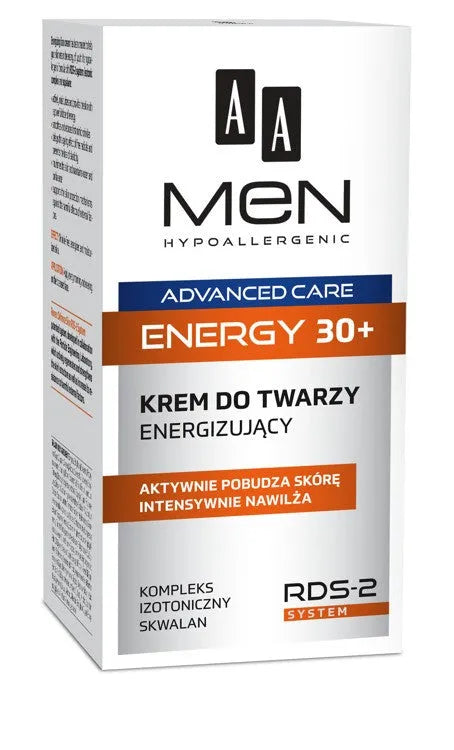 AA Men Adventure Care Face Cream Energija 30+ energizuojantis 50ml - Kosmetika