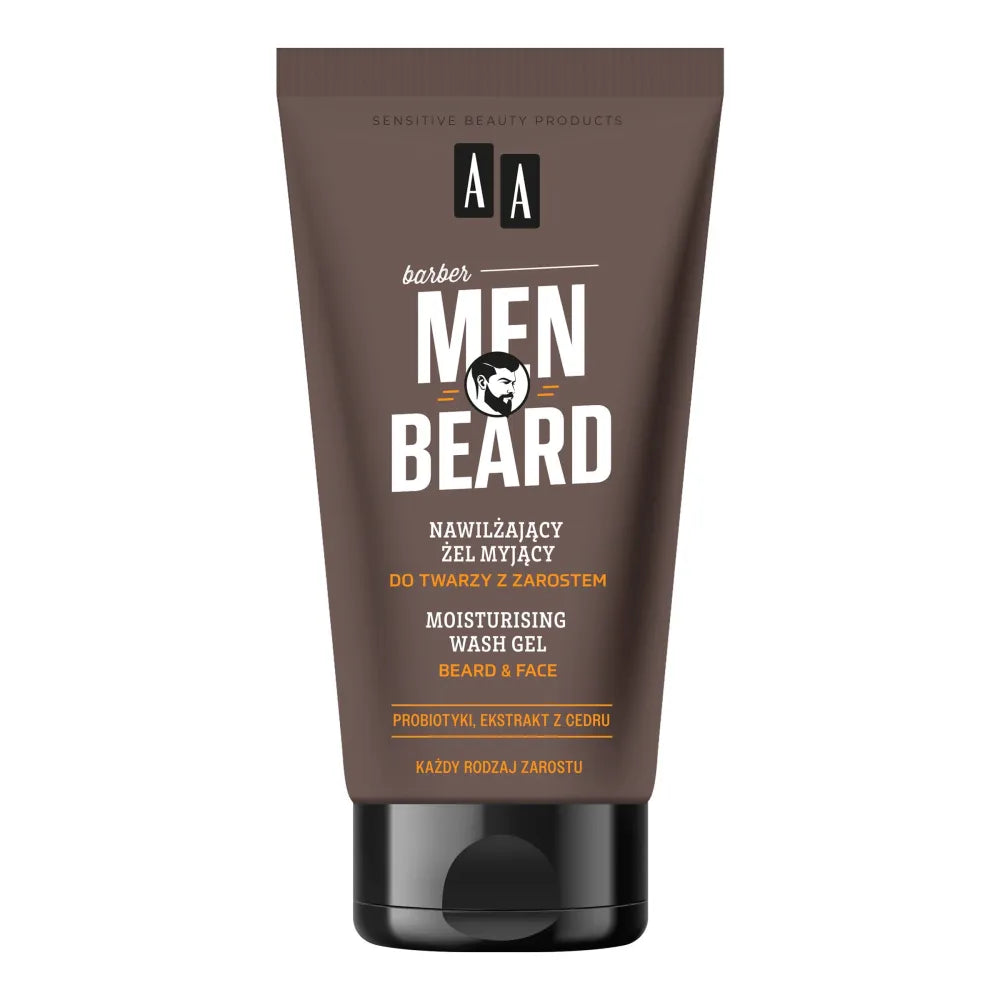 AA Men Barzdos drėkinamasis veido prausiklis gelis su barzda 150 ml - Kosmetika
