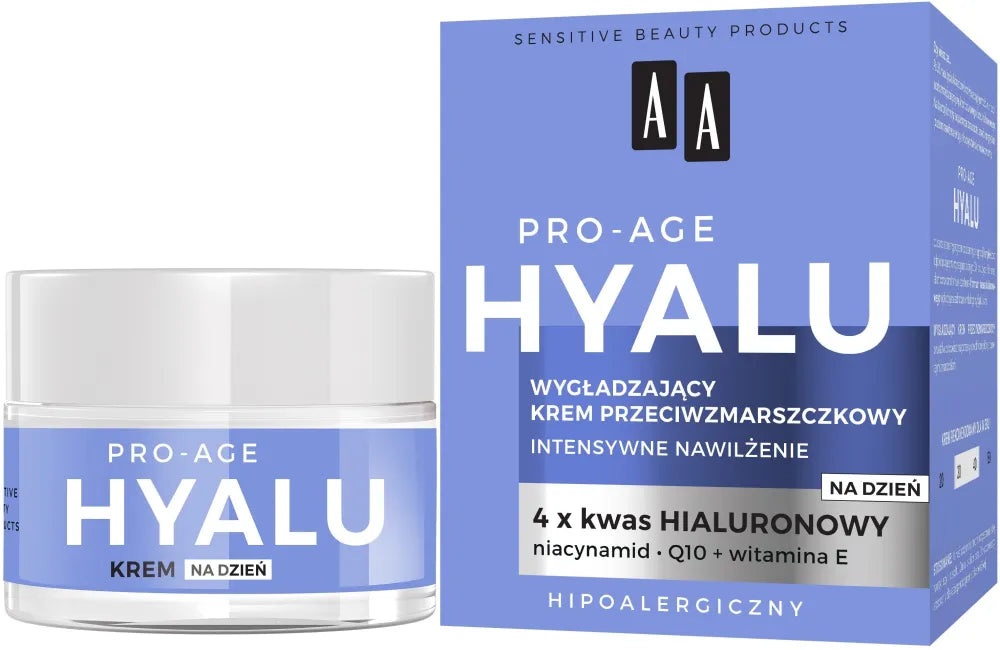 AA Pro-Age Hyalu Smoothing nuo Raukšlių Dieninis Kremas 50ml - Kosmetika