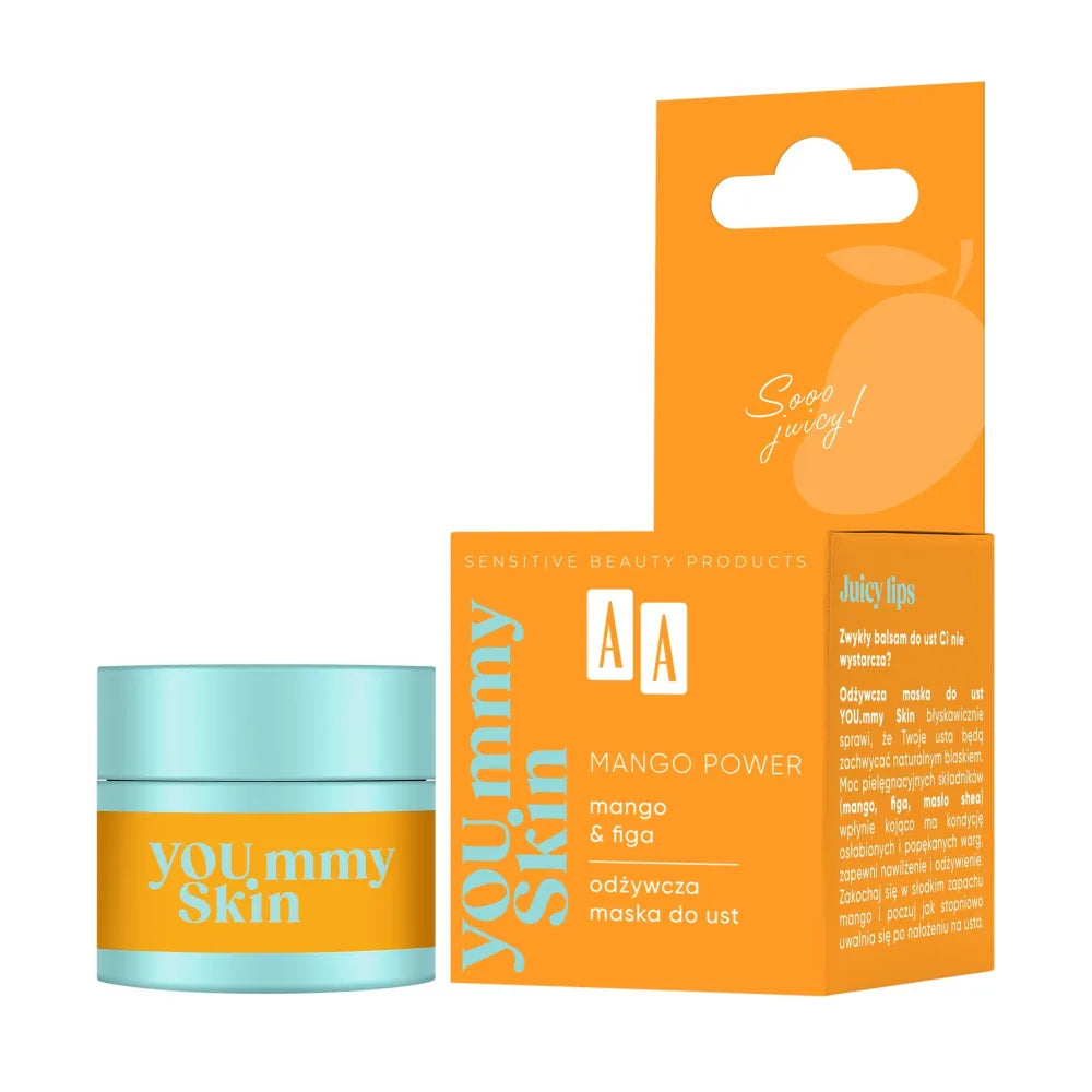 AA YOU.mmy Skin Mango Power Maitinantis Lūpų Kaukė & Fig 10 g - Kosmetika