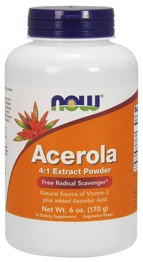 Acerola 4:1 Extract Powder - 170g - NOW Foods - Papildai