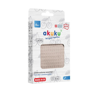 AKUKU Thermofor with cherry seeds in a cover 13x16 cm beige (a0635) - Vaikui ir mamai