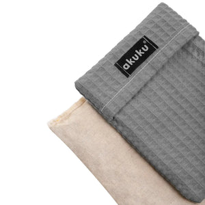 AKUKU vyšnių kauliukų pagalvėlė 13x16 cm pilka - Vaikui ir mamai