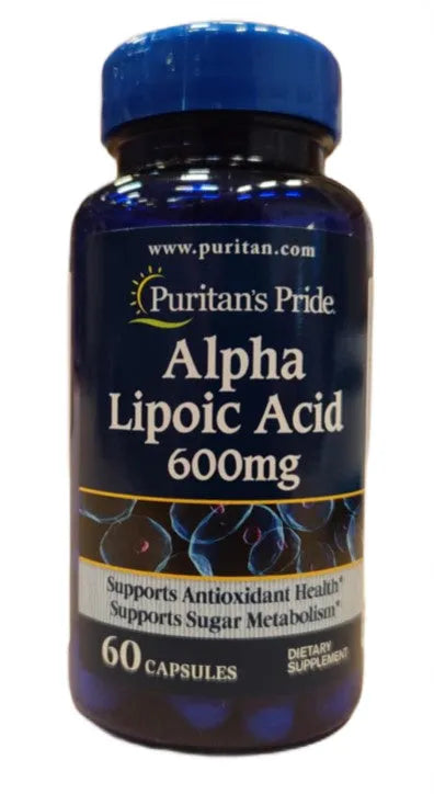 Alpha Lipoic Acid 600mg - 60 caps - Puritan’s Pride - Papildai