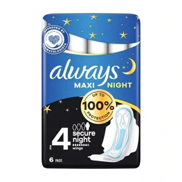 ALWAYS Classic Sanitary Towels with wings - Night Maxi (size 4) 1op.-6 pcs. - Higiena
