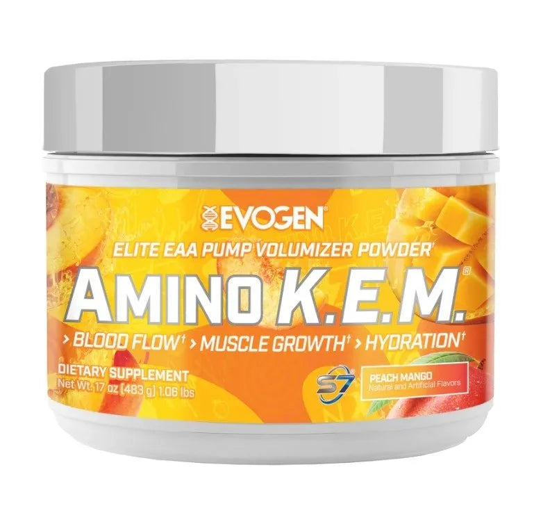 Amino K.E.M. EAA Peach Mango - 483g - Evogen - Sporto papildai