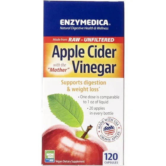Apple Cider Vinegar - 120 caps - Enzymedica - Papildai