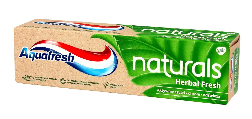 Aquafresh Naturals Herbal Fresh Dantų pasta 75ml - Kosmetika