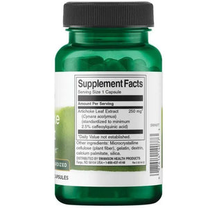 Artichoke Extract - Standardized - 250 mg - N60 - Swanson - Papildai