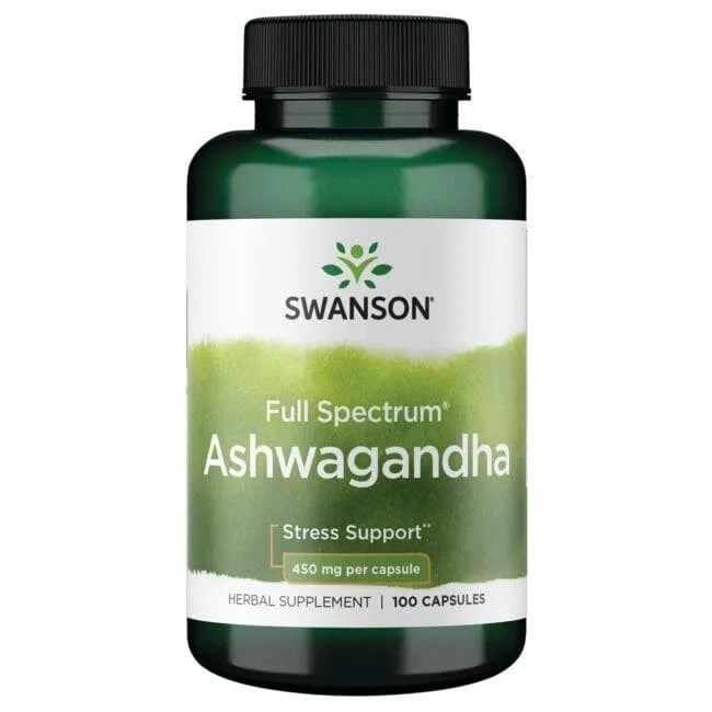Ashwagandha - 450 mg - N100 - Ašvaganda - Swanson - Papildai