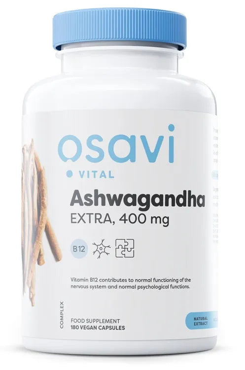 Ashwagandha Extra 400mg - 180 vegan caps - Osavi - Papildai