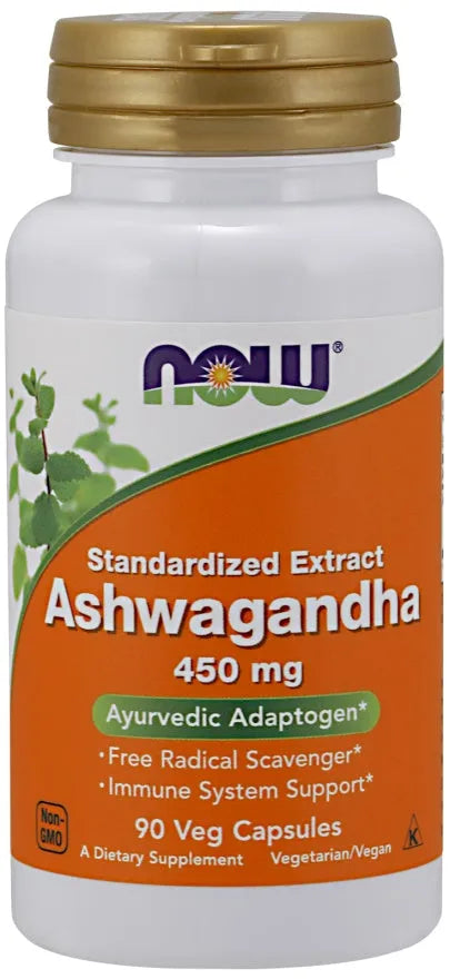 Ashwagandha Extract 450mg - 90 vcaps - NOW Foods - Papildai