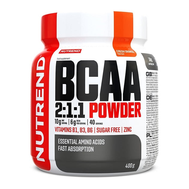 BCAA 2:1:1 Powder, Fresh Orange - 400g - Nutrend