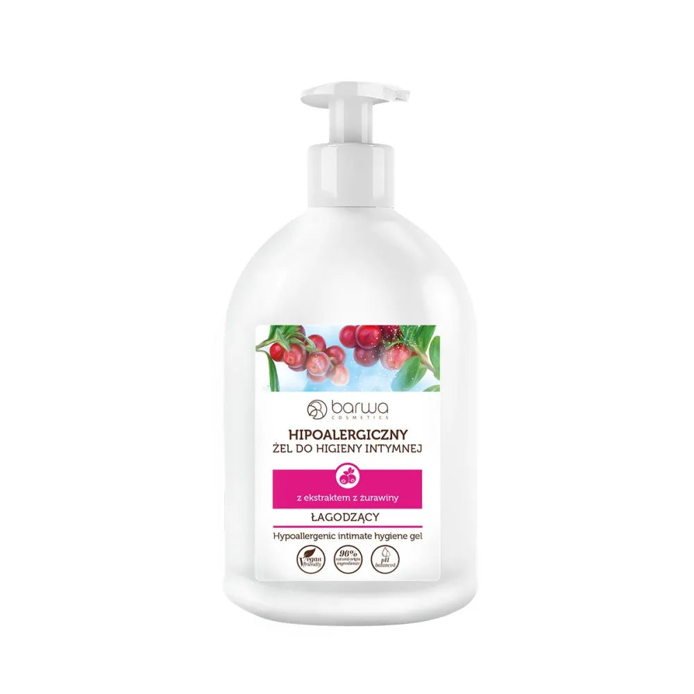 BARWA Hipolerginis intymios higienos gelis raminantis - spanguolė 500ml - Kosmetika