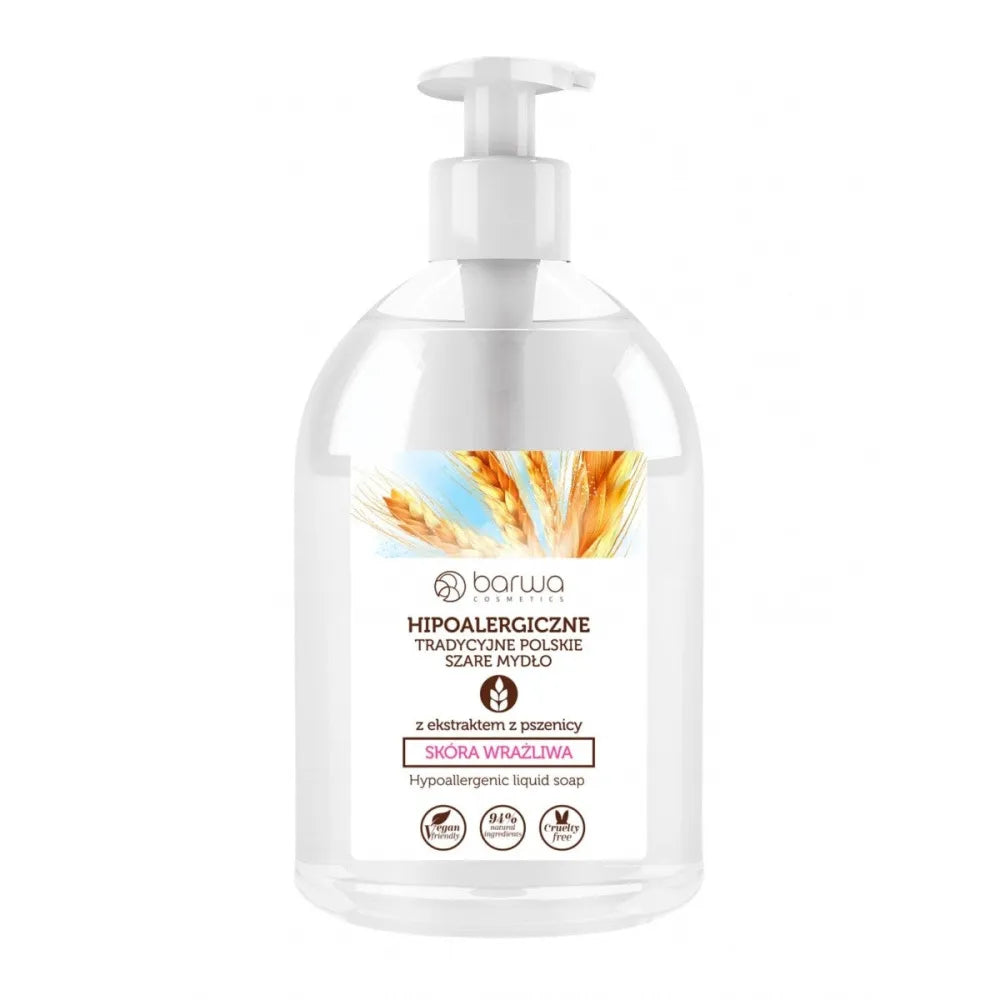 BARWA Hypoallergenic Gray Traditional Polish liquid soap Wheat - jautriai odai 500ml - Kosmetika