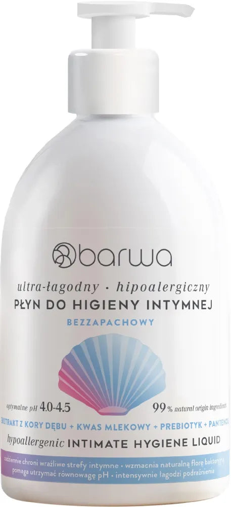 BARWA Hypoallergenic Ultra-mild intimate hygiene liquid - unscented 500 ml - Higiena