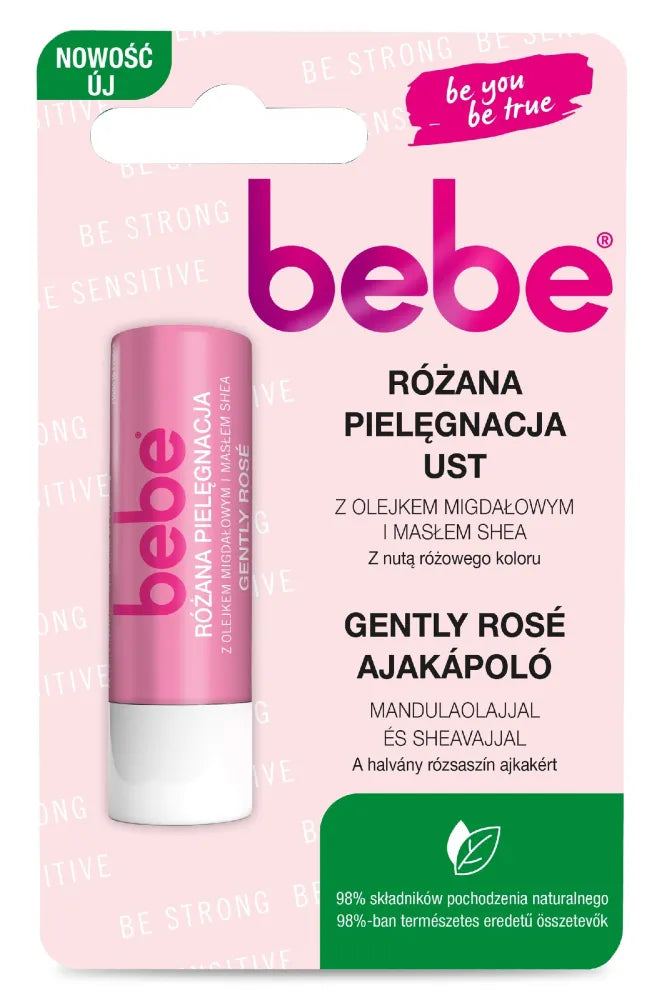 BEBE Apsauginis lūpų balzamas ’Rose Lip Care’ su migdolų aliejumi ir shea sviestu 4.9g - Kosmetika