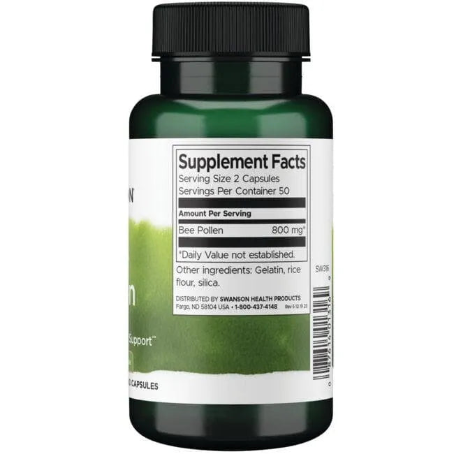Bee Polen - 400 mg - N100 - Bičių žiedadulkės - Swanson - Papildai
