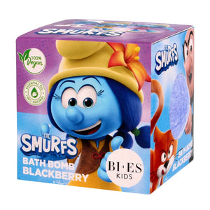 Bi-es Kids Foaming Bath Ball The Smurfs - juodųjų serbentų kvapas 165g - Kosmetika