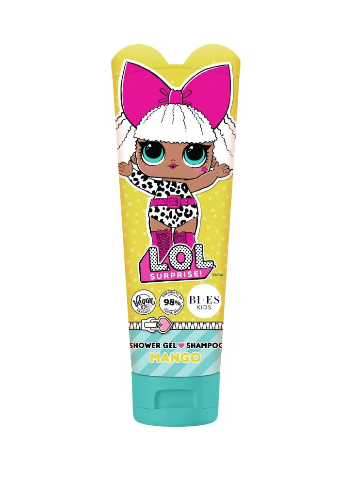 BI-ES Kids Shower Gel and Shampoo 2in1 Lol Surprise! - Mangų 240ml - Kosmetika
