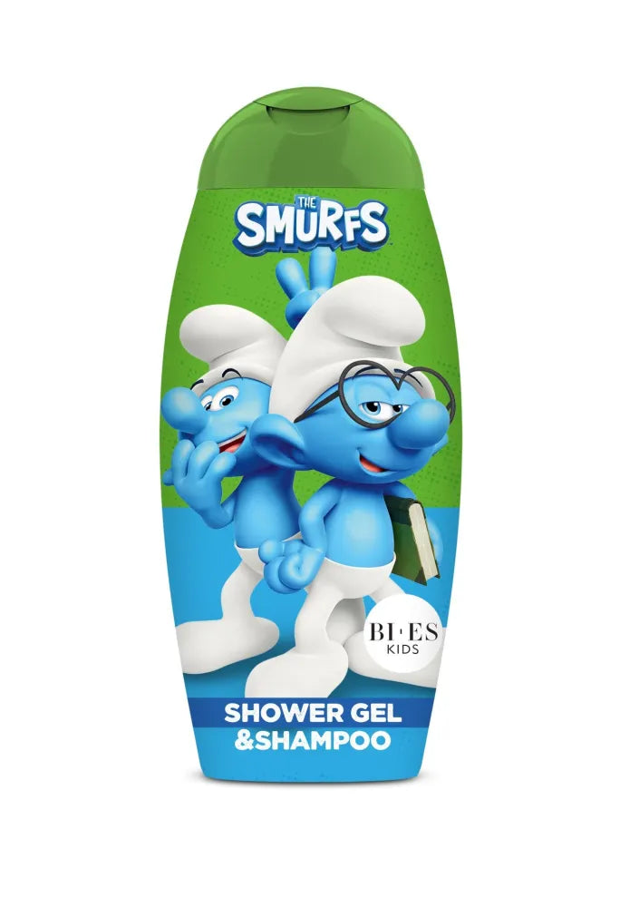 BI-ES Kids Shower Gel and Shampoo 2in1 The Smurfs 250ml Vaikų dušo gelis ir šampūnas Smurfai - Kosmetika