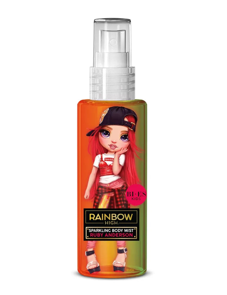 BI-ES Kids švytintis kūno purškiklis vaikams Rainbow High - Ruby Anderson 240ml - Kosmetika