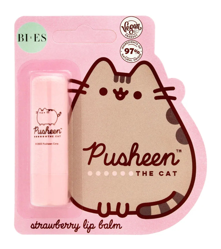 Bi-es Pusheen The Cat Apsauginė lūpų dažai - Braškė 4g - Kosmetika