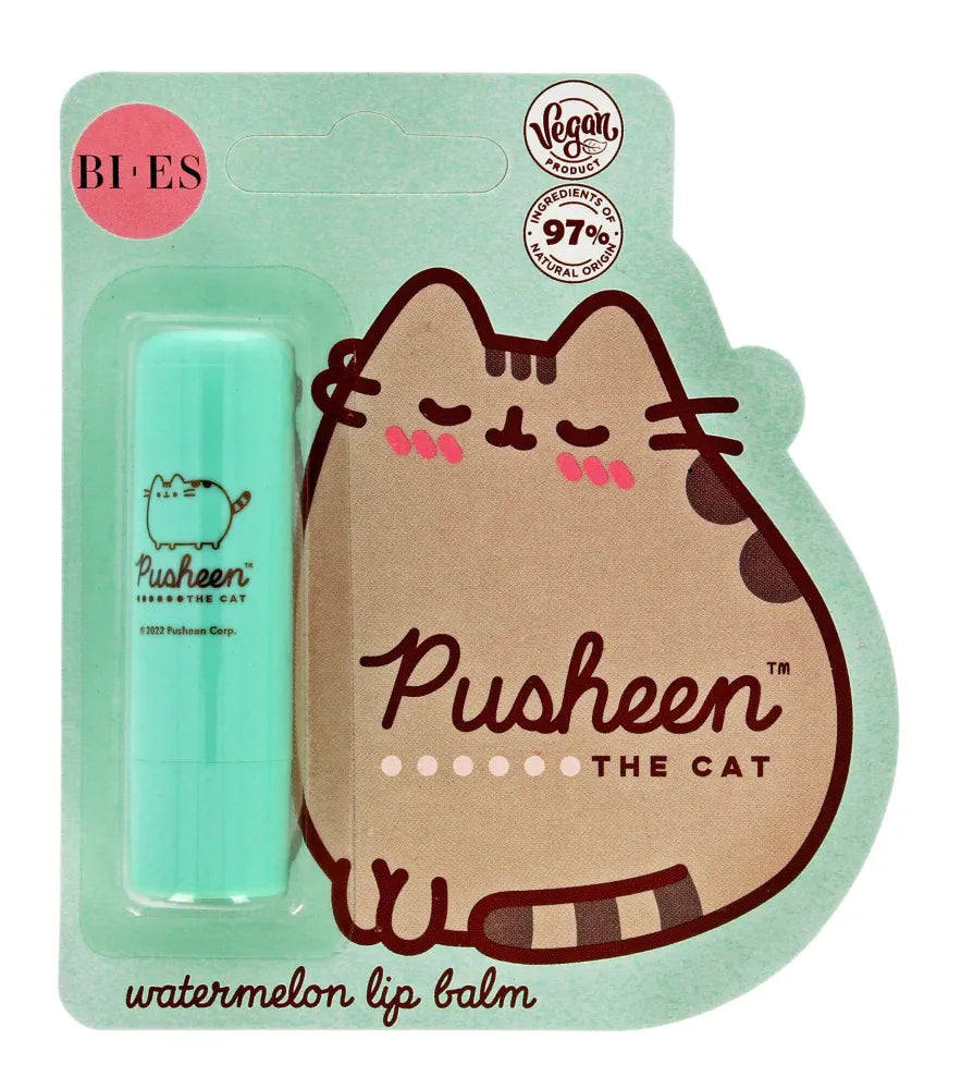 Bi-es Pusheen The Cat Apsauginis lūpų dažai - Arbūzas (Watermelon) 4g - Kosmetika