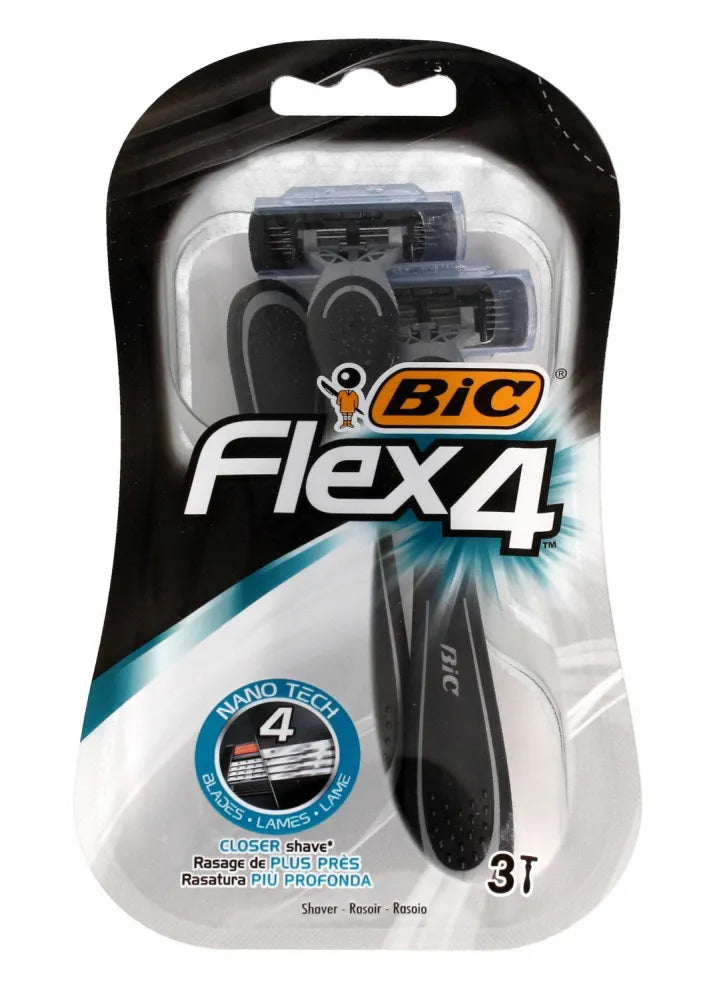 Bic Flex 4 skustuvai 1 pakuotė - 3 vnt. - Kosmetika