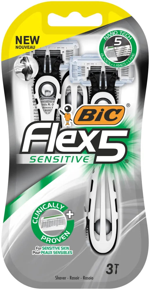 BIC Flex 5 Sensitive Shaver 1 op. - 3pcs - Higiena