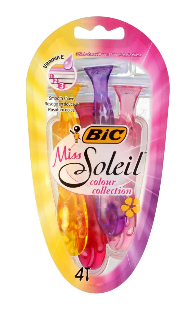 Bic Shaving Razor Miss Soleil Colour Collection 4 1op.-4pcs - Kosmetika