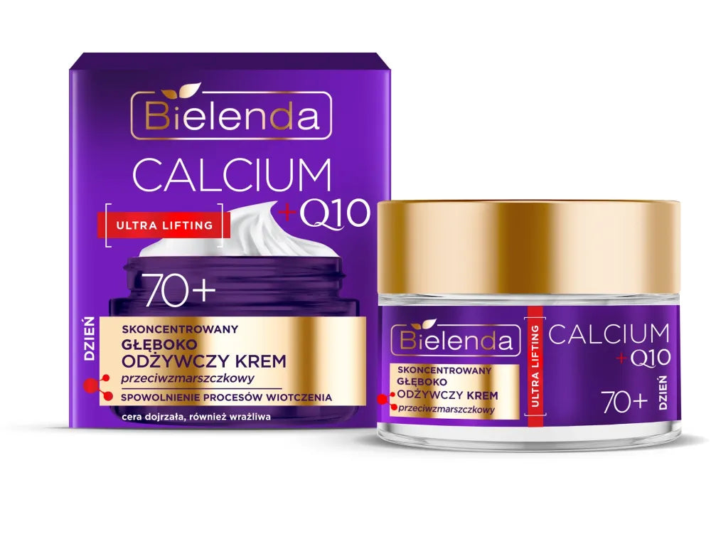 BIELENDA CALCIUM + Q10 Giliai Maitinantis Kremas 70+ 50ml - Kosmetika